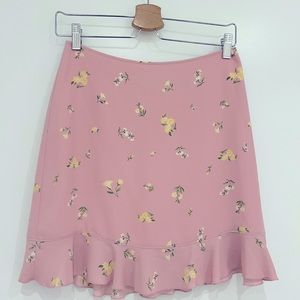 Aritzia floral mini skirt